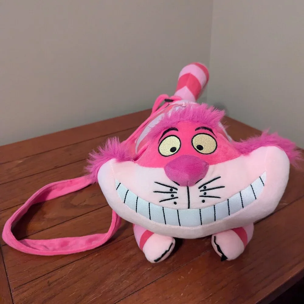 Disney Cheshire Cat Plush Costume Companion Purse Alice in Wonderland Cosplay - Picture 1 of 8